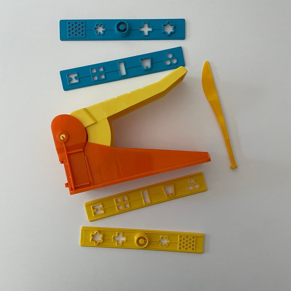 VTG Classic Play Doh Fun Factory Sliding Rails Orange Yellow Kenner